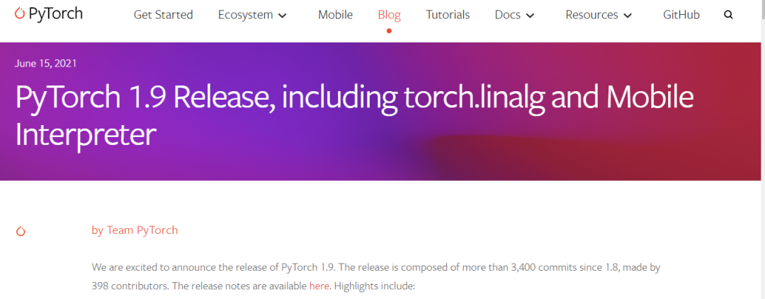 PyTorch 1.9釋出，支援新API，可在邊緣裝置中執行