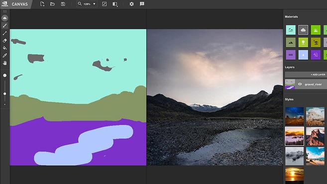 英偉達推出 AI 繪畫工具 Canvas：將簡單塗鴉變成真實自然景觀
