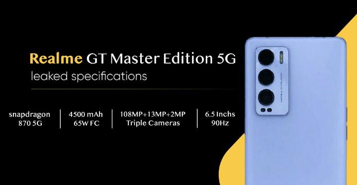 realme GT 大師版圖片與規格曝光，將搭載 1 億畫素相機