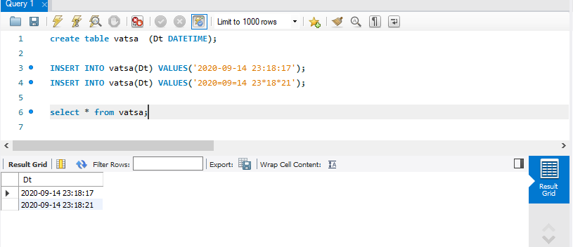  MySQL DateTime IT145