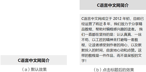 slideToggle()方法的效果