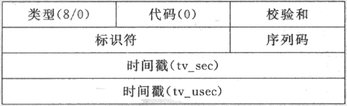 ICMP 回顯請求和響應數據包格式