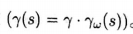 （γ(s)=γ·γ_ω（s）)