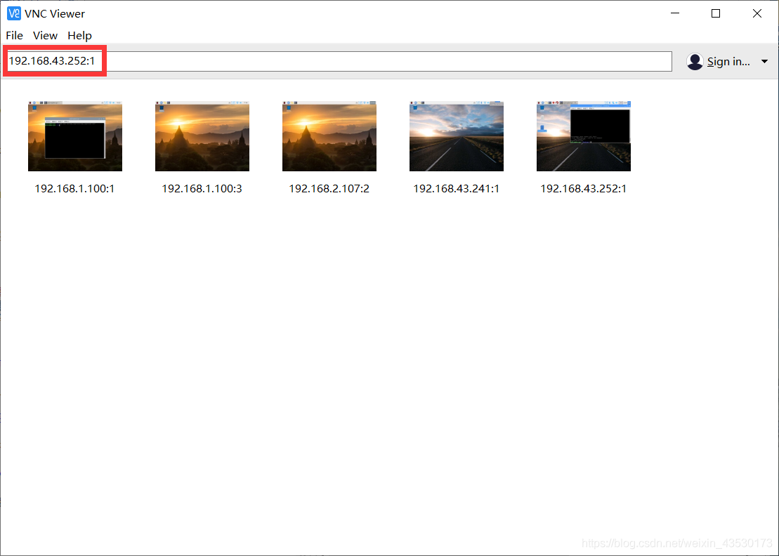 vnc中輸入ip