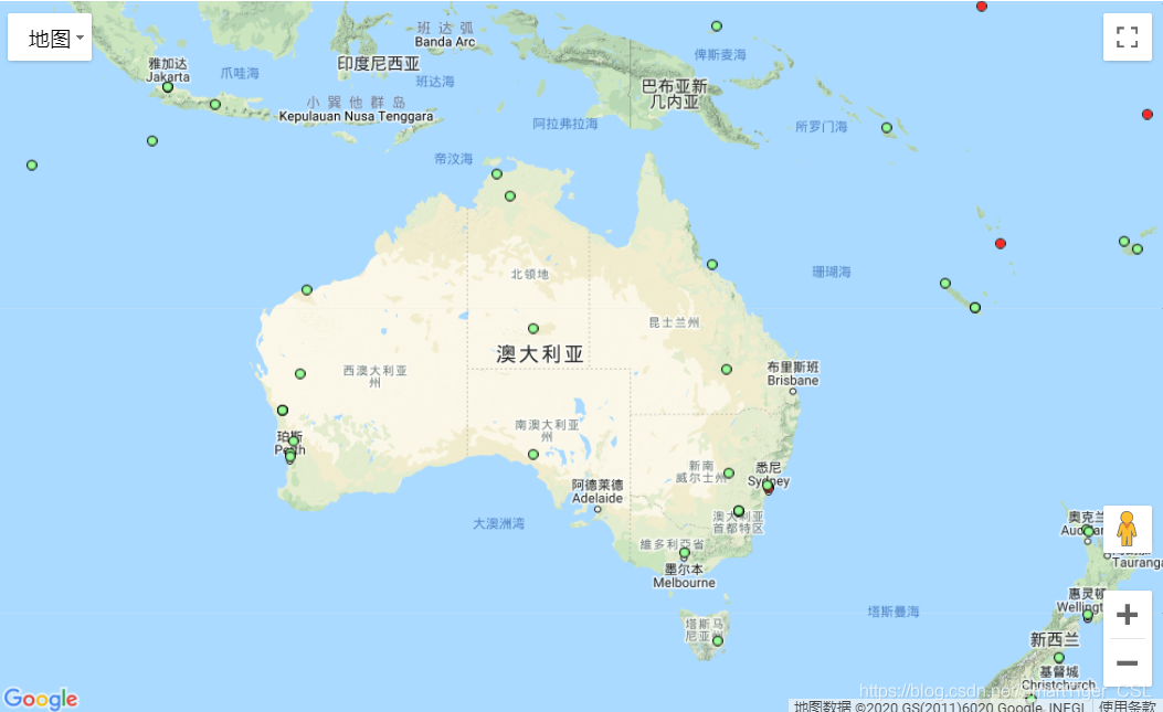 澳大利亞MGEX測站分佈