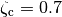 \zeta_\text{c} = 0.7