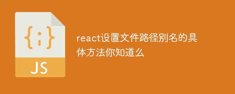 React設定檔案路徑別名的具體方法你知道麼 Tw511教學網