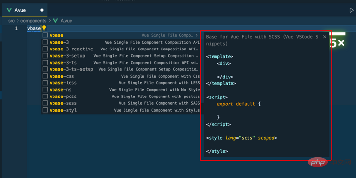 Vue VSCode Snippets