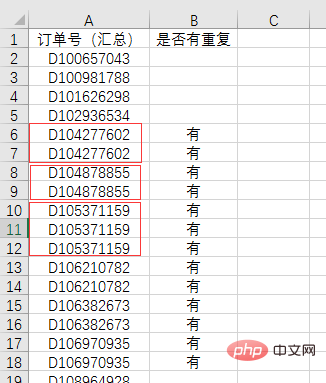 countif函數查重複