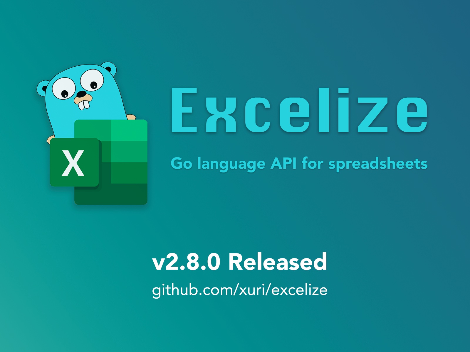 Excelize 開源基礎庫 2.8.0 版本正式釋出