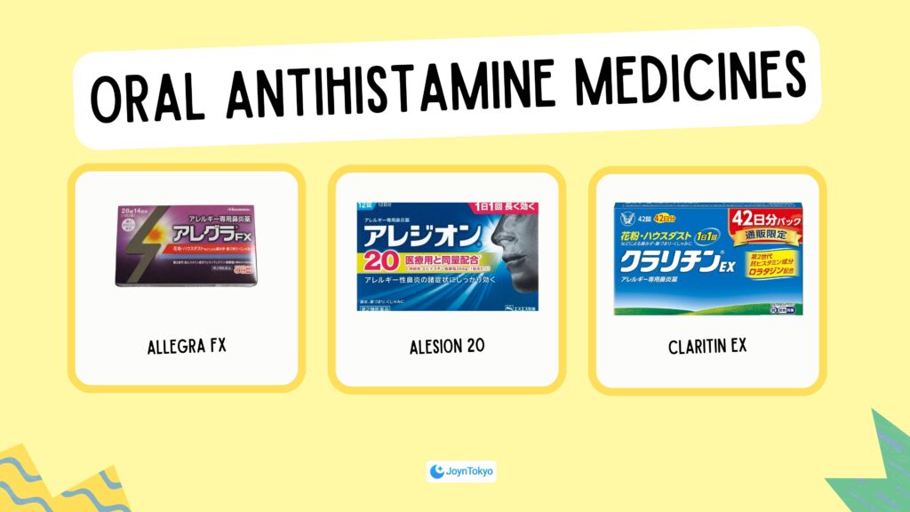 ORAL ANTIHISTAMINE MEDICINES