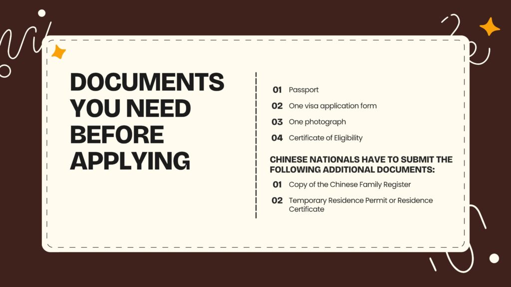 document for applying engineer visa