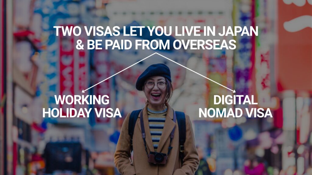 visa allow living in japan and get paid from overseas