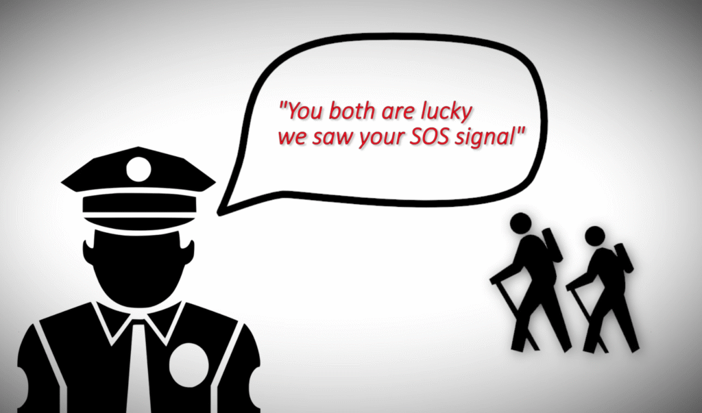 sos sign of mt. asahidake