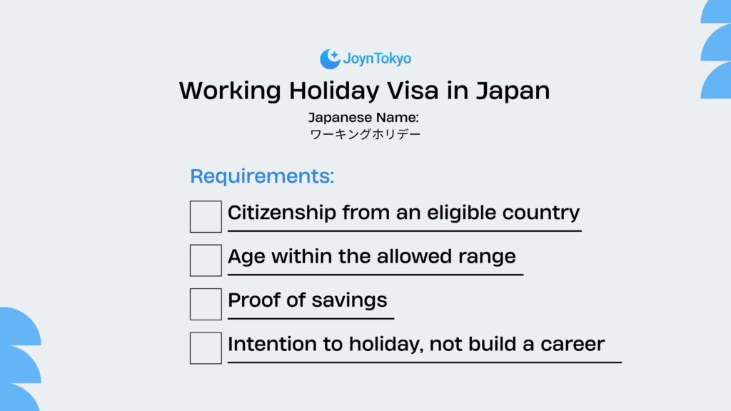 Working Holiday Visa in Japan