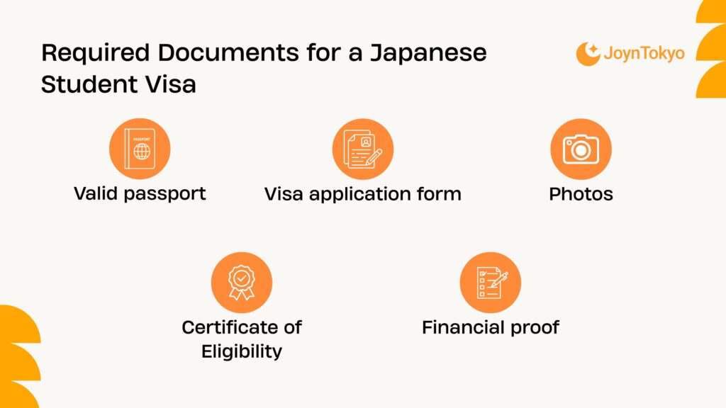 documents for japanese student visa