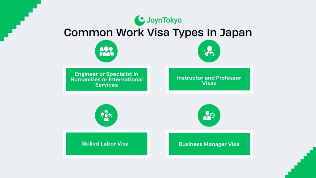 work visas in japan - Common Work Visa Types In Japan 1