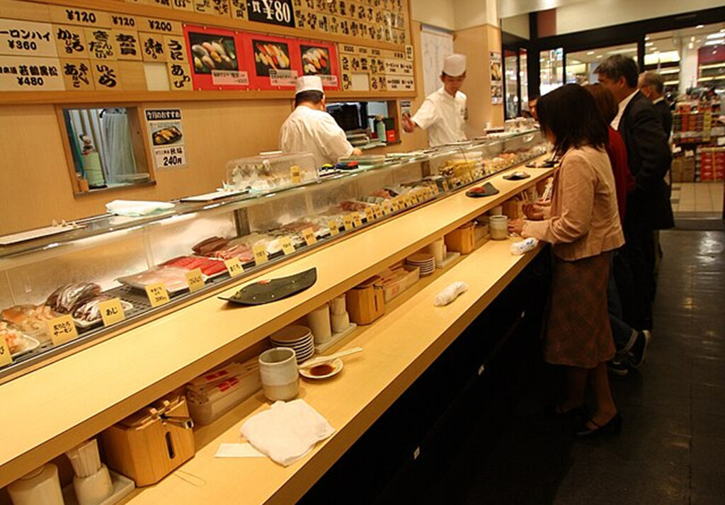 oktoberfest Japan - standing sushi bar
