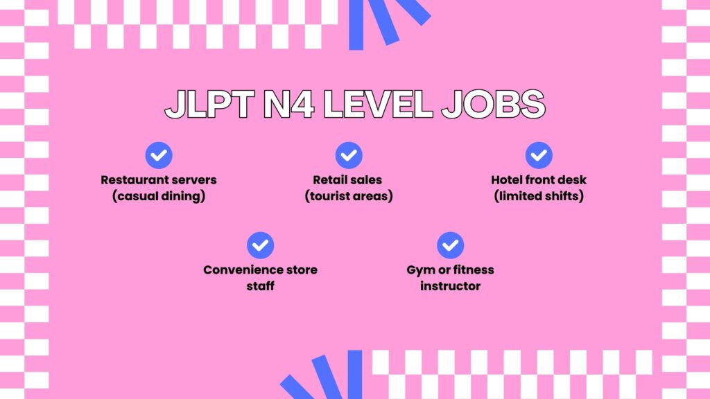 Careers in Japan for Different JLPT Levels - jlpt n4 level jobs