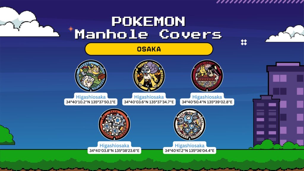 pokemon manhole covers - pokemon manhole covers in osaka