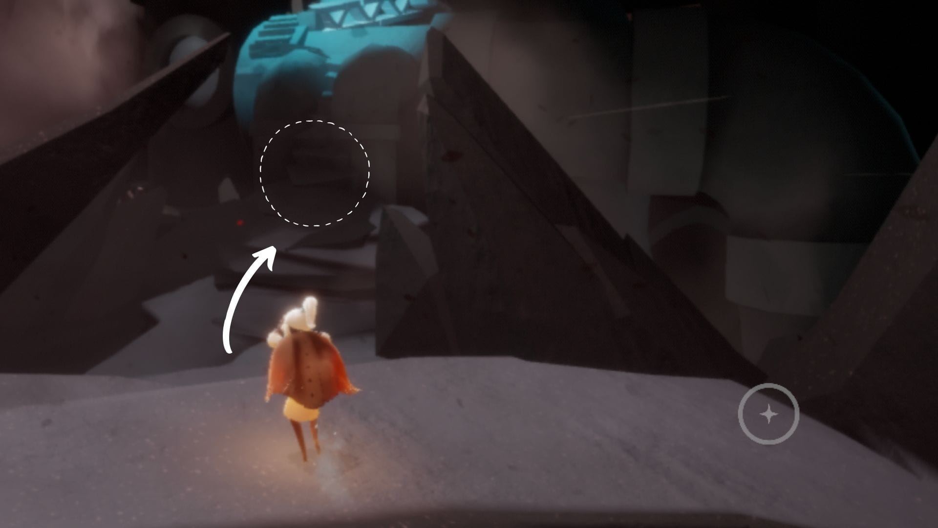 暴風域中盤の攻略3道なりに進み、土管の下まで移動する