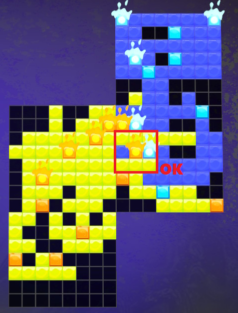 相手の色があっても囲み判定OK