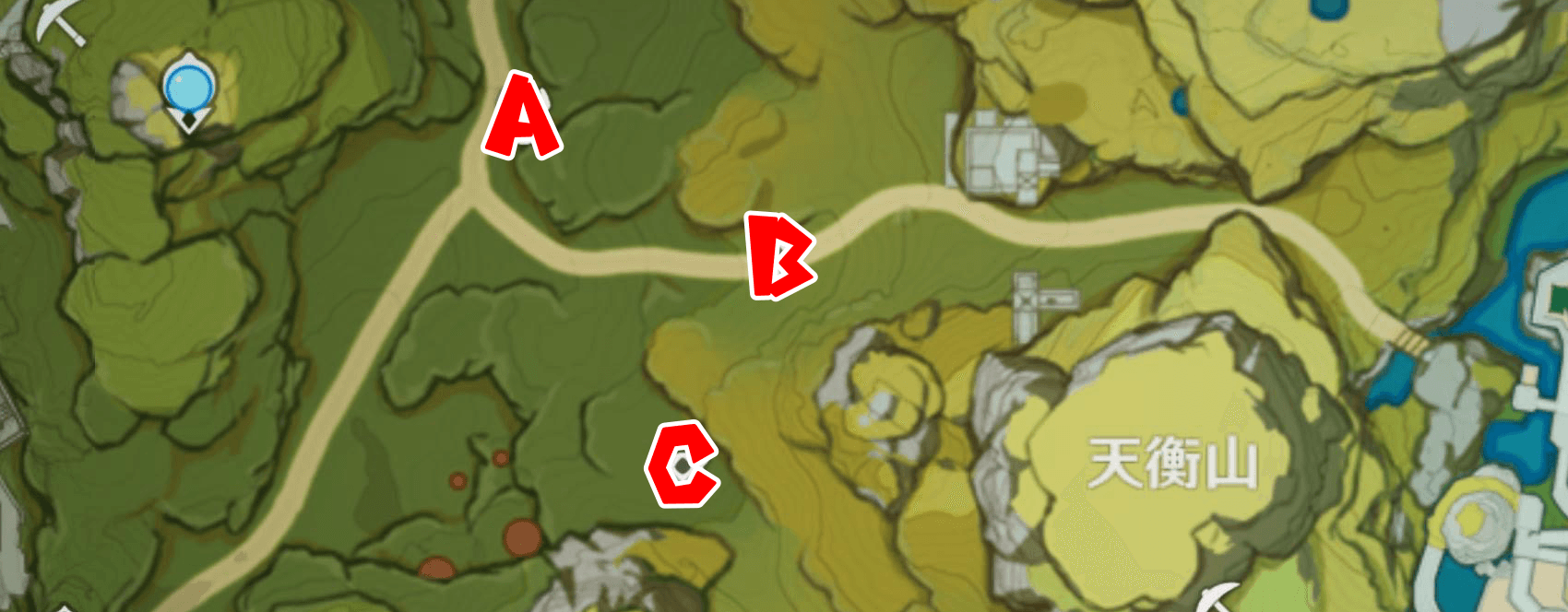 鴉マーク(天衡山北西)