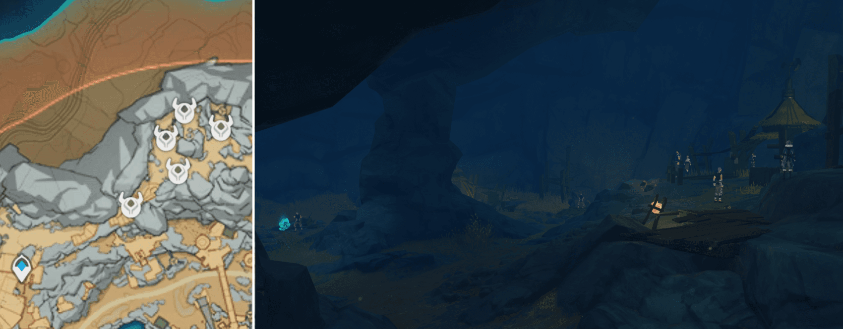 鴉マーク(臨時本坑)