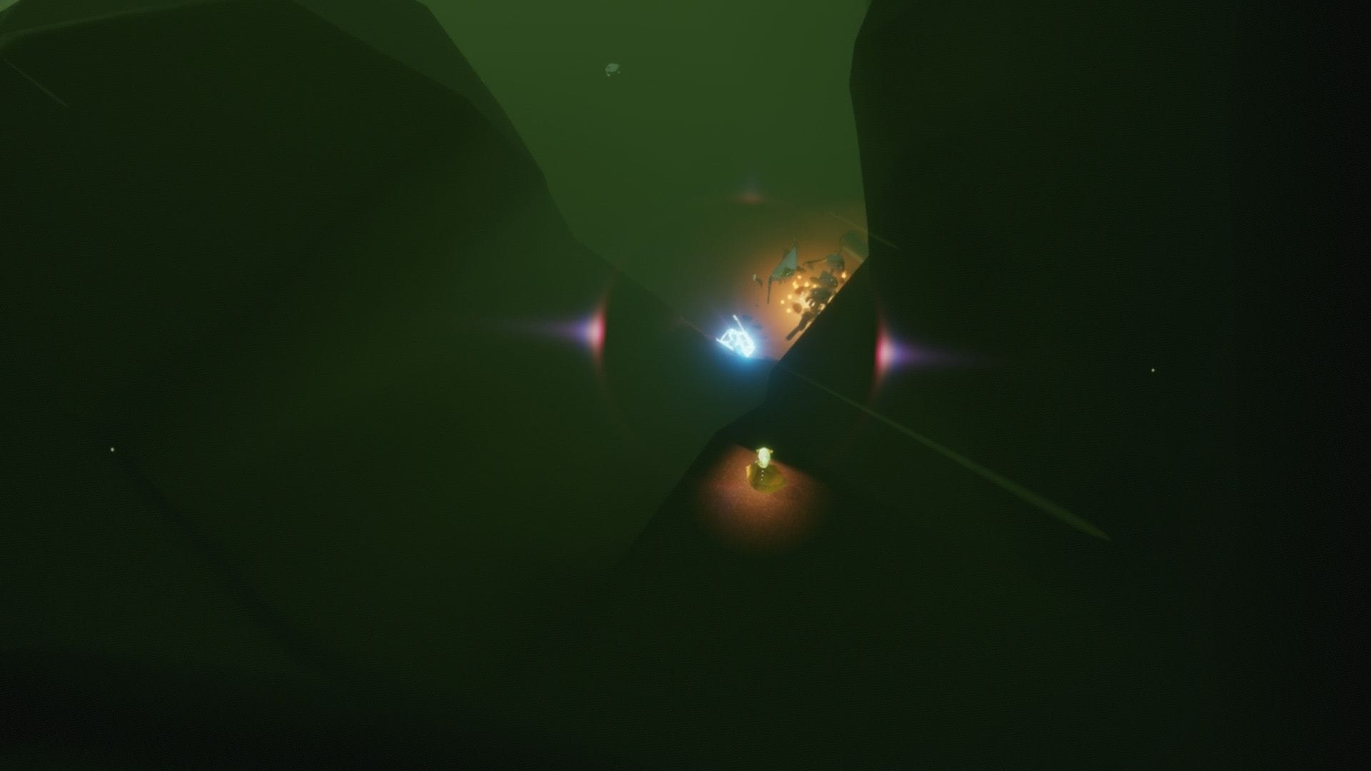 端まで移動したら下へ降ります。