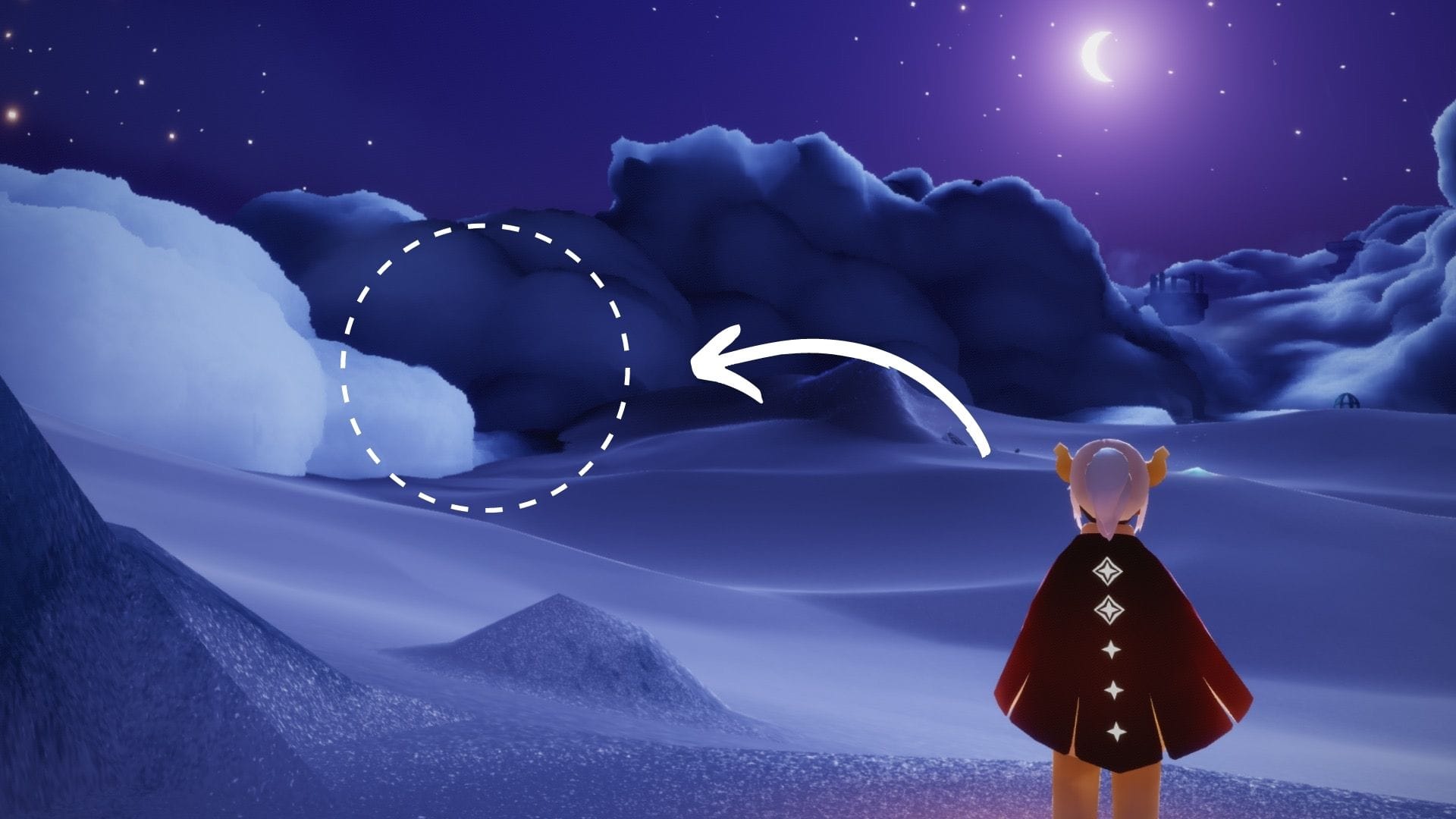  白い雲と黒い雲の間