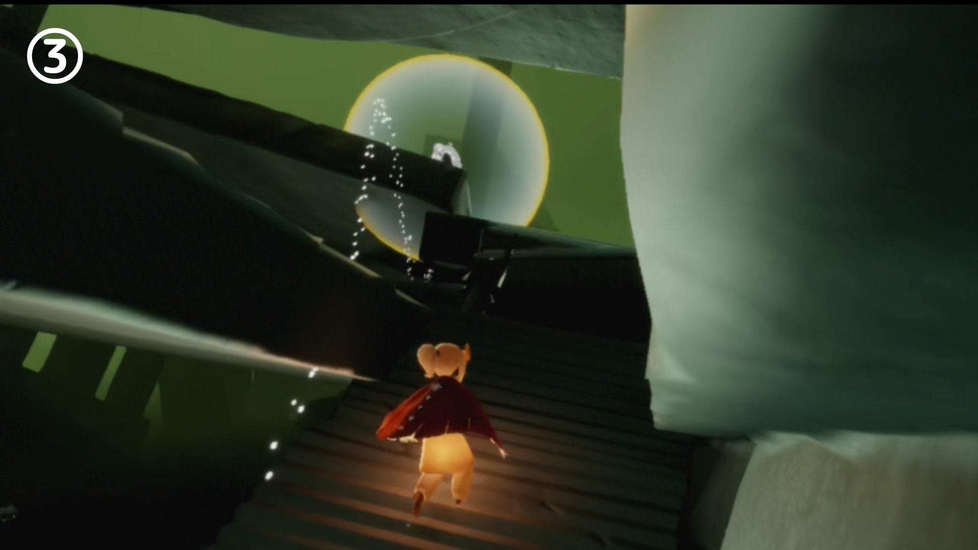 3つ目の場所は、階段を登った先の甲板の上。