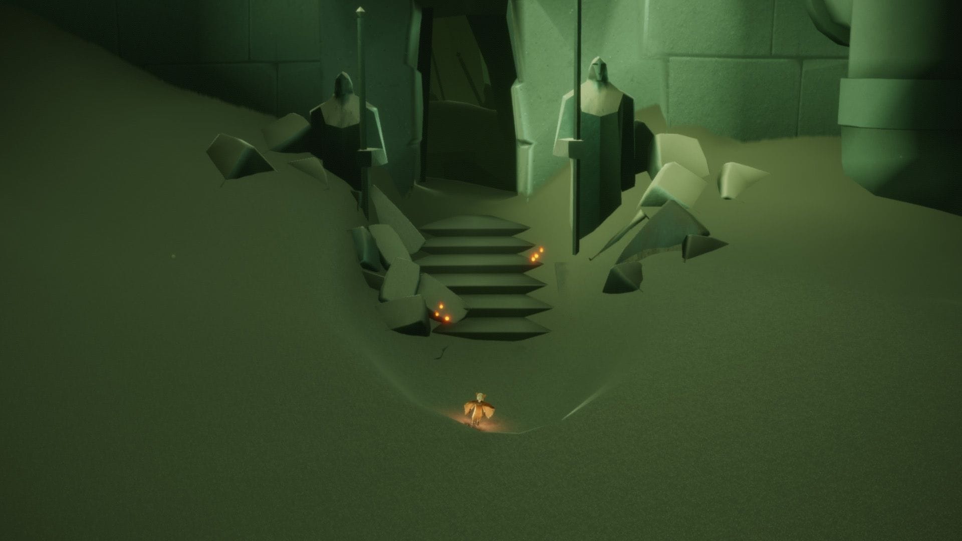 2つの像の間を通り、先のエリアに進みましょう。