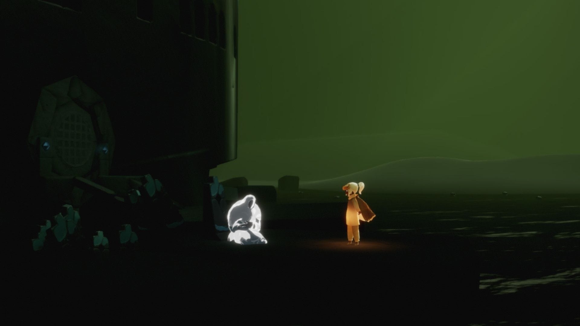 敬礼する隊長が座って解放を持っています。