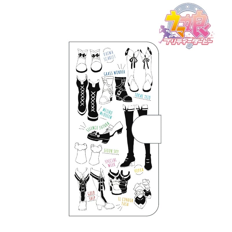 ラインアート手帳型スマホケース