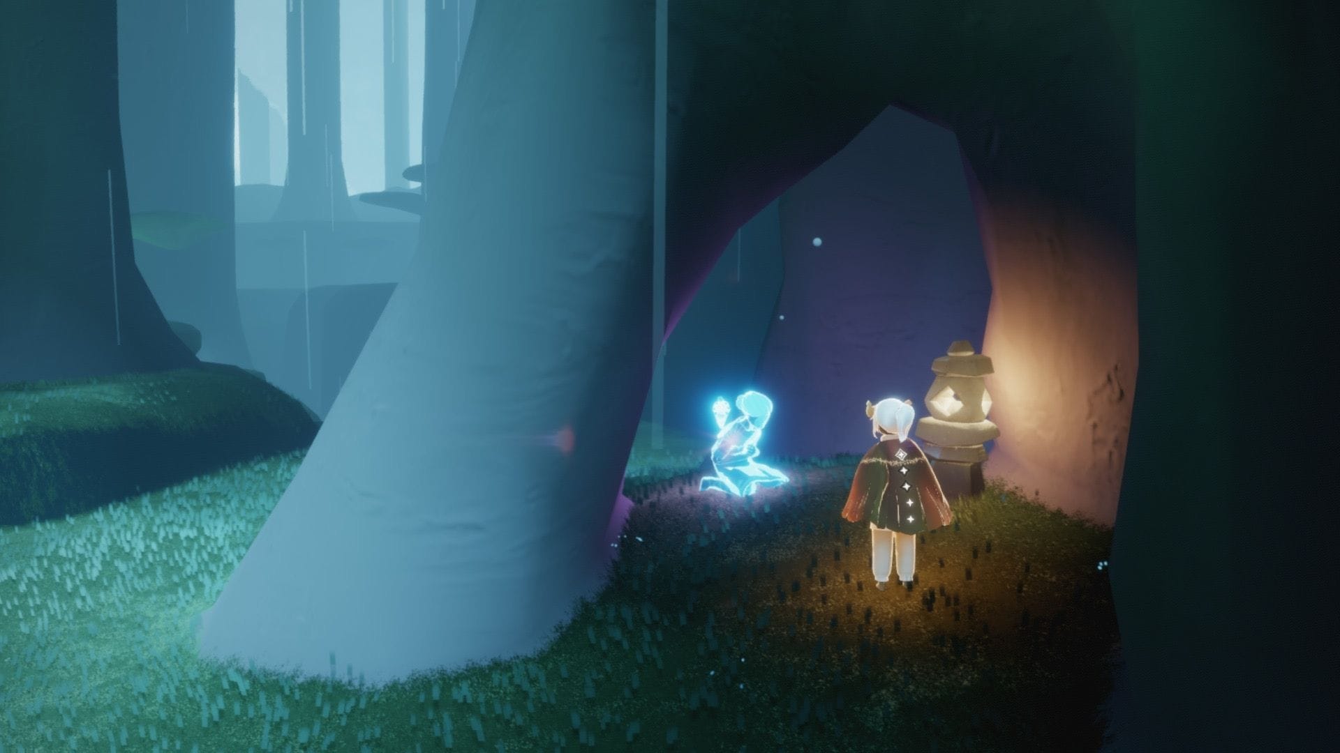 6.木の内部にくつろぐ開拓者が居ます。