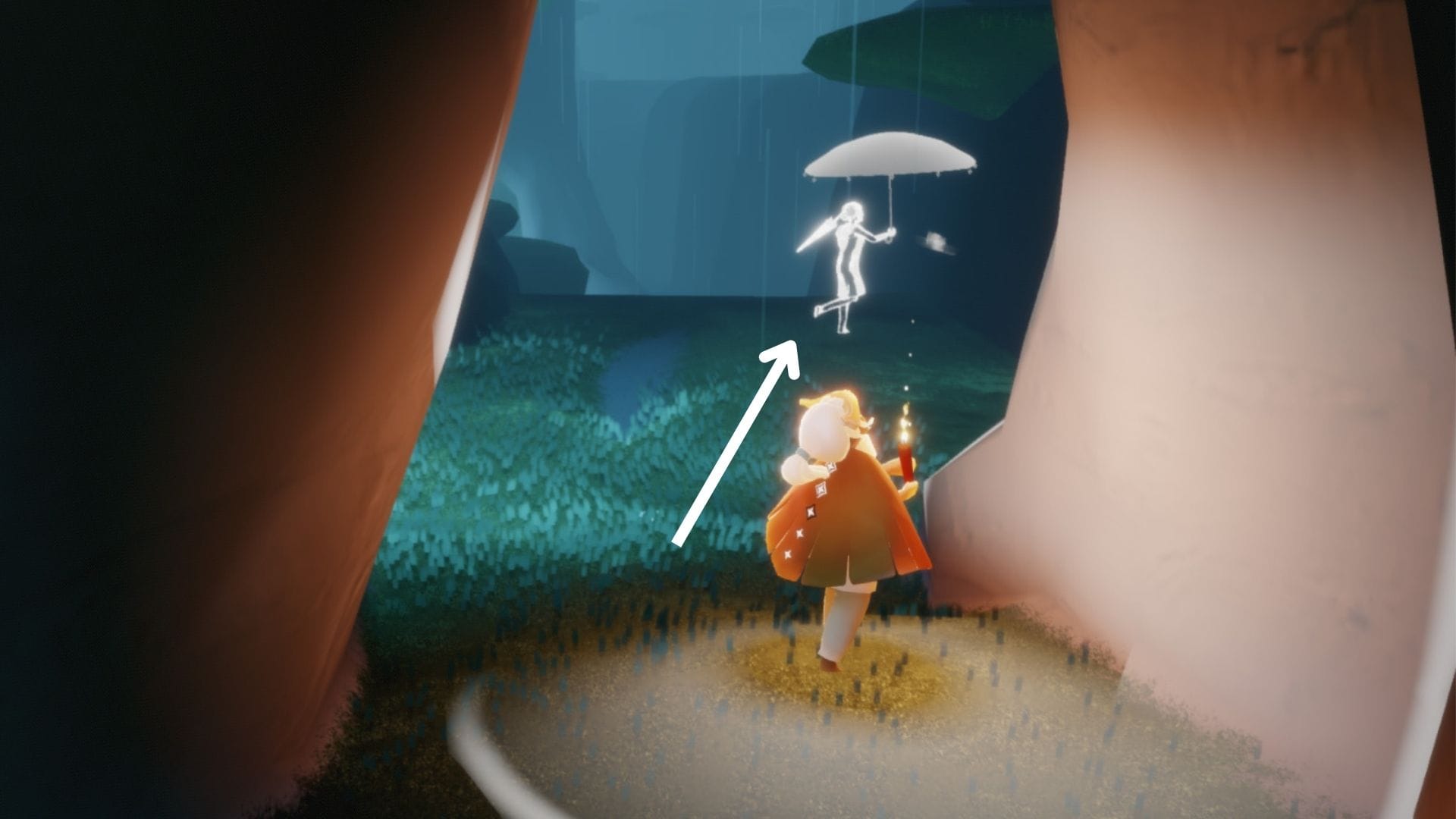 精霊の魂が現れるので、移動する精霊の元まで運び、解放していきましょう。