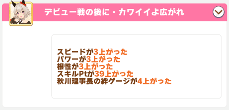 レースボーナス30結果