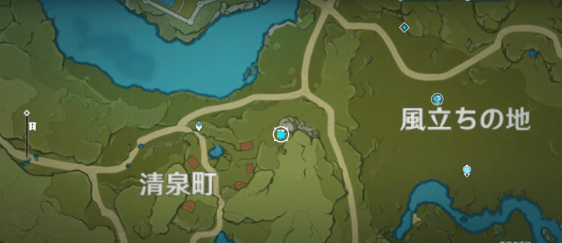原神　清泉町の北東