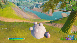 膨らんだ状態で転がった場合