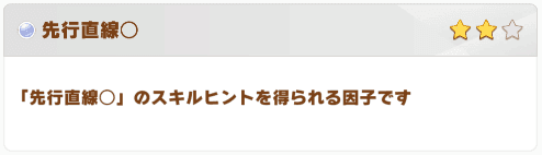 先行直線因子
