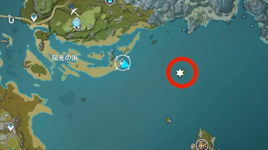 ドラゴンスパインの南の孤島