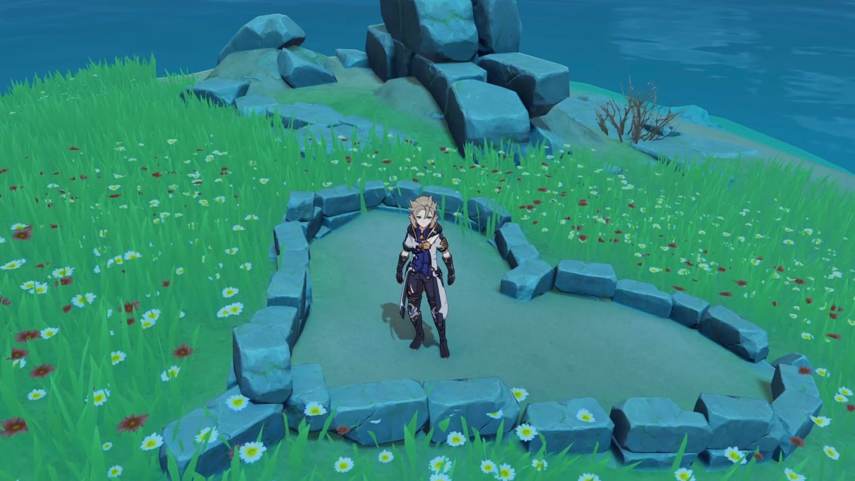 ハート型の石群