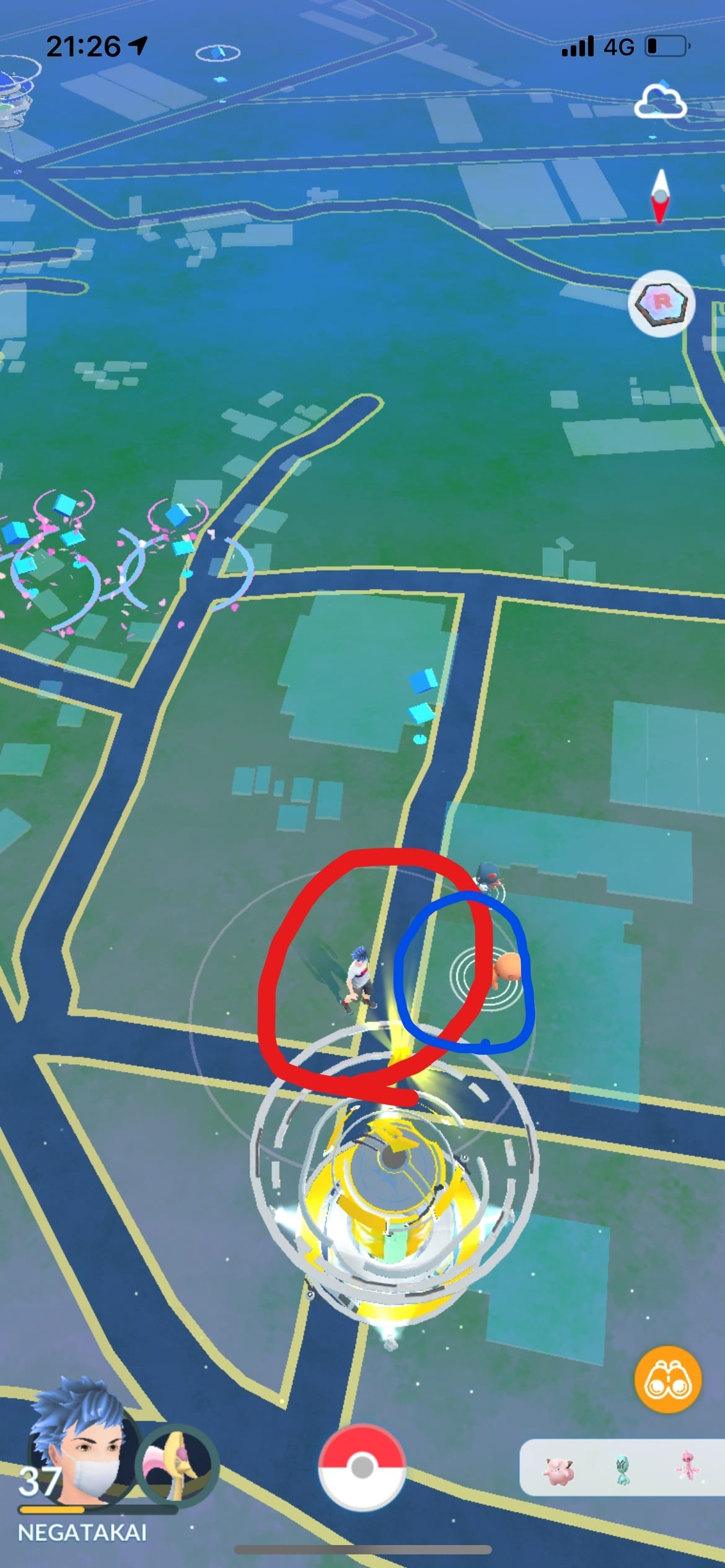 『ポケモンフィールド、ソースの予測位置』