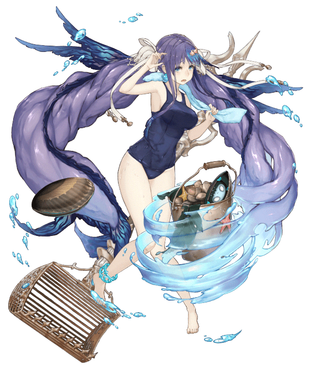 季節イベントの人魚姫のポーチャーズジョブの着せ替え衣装のスクリーンショット