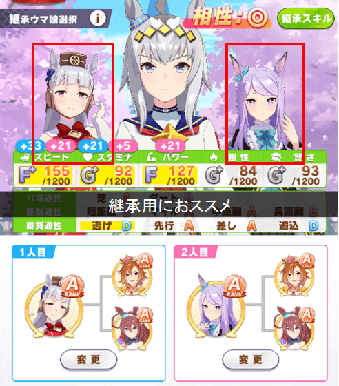 継承元ウマ娘におススメ