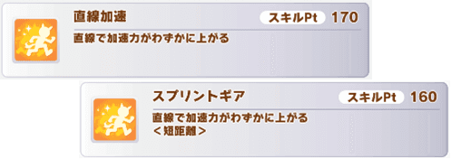 直線加速スプリントギア