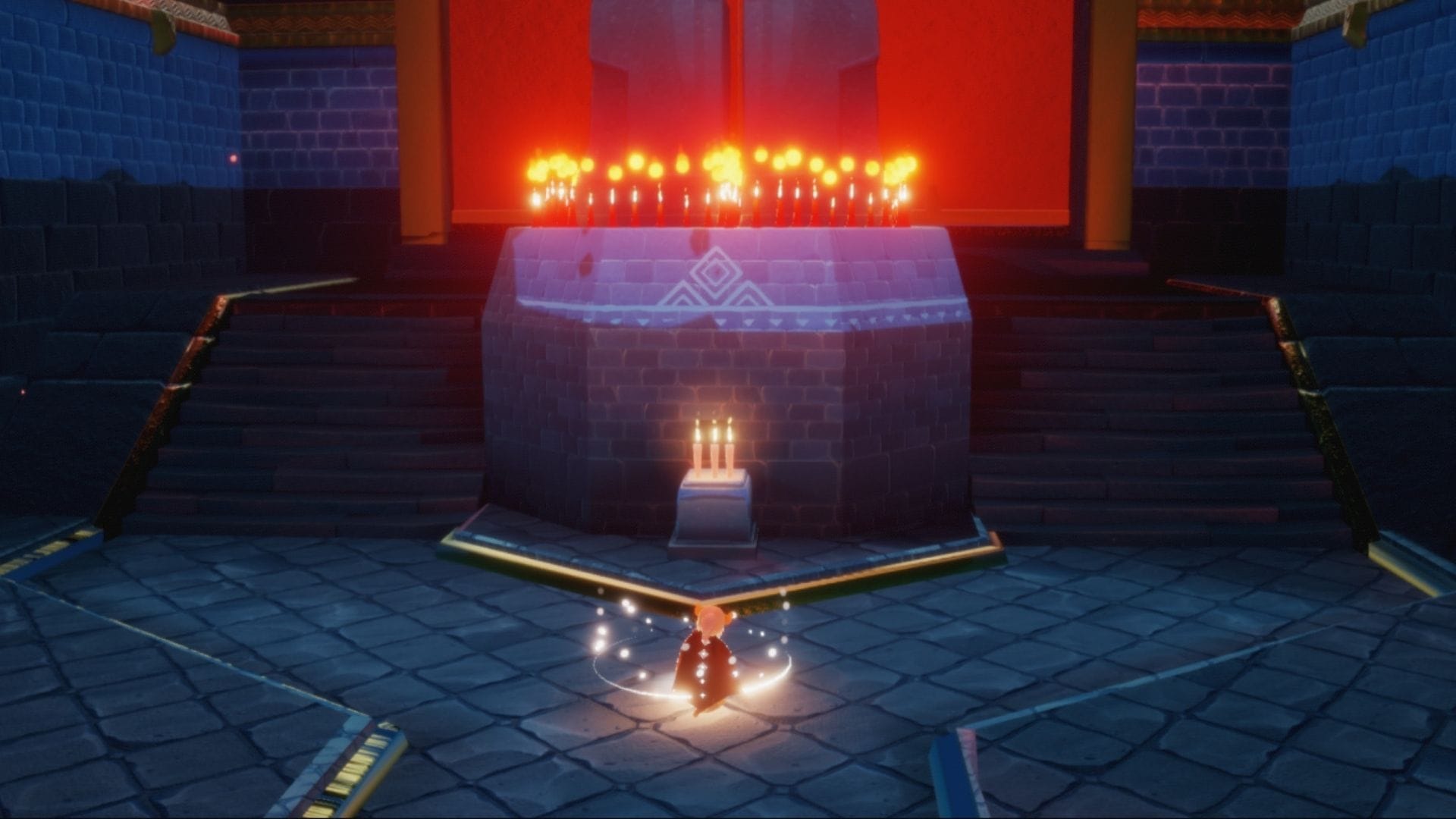 神殿で祈りを捧げれば解放完了です。