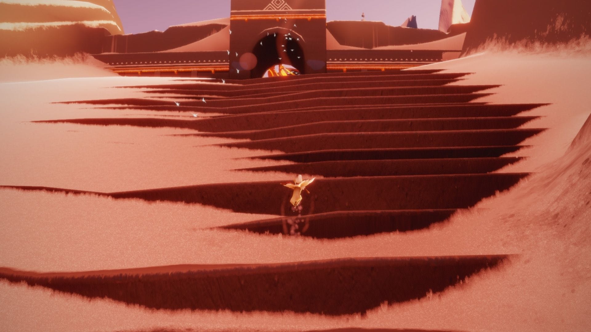 しばらく進むと階段があるので、駆け上がります。