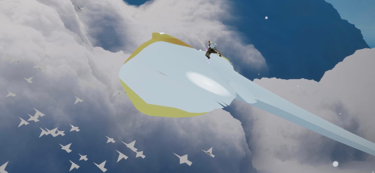 草原でマンタに乗る