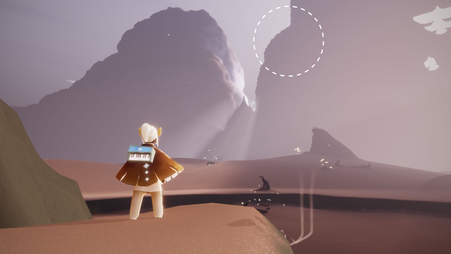 孤島の砂地を超えて、神殿を目指しましょう。